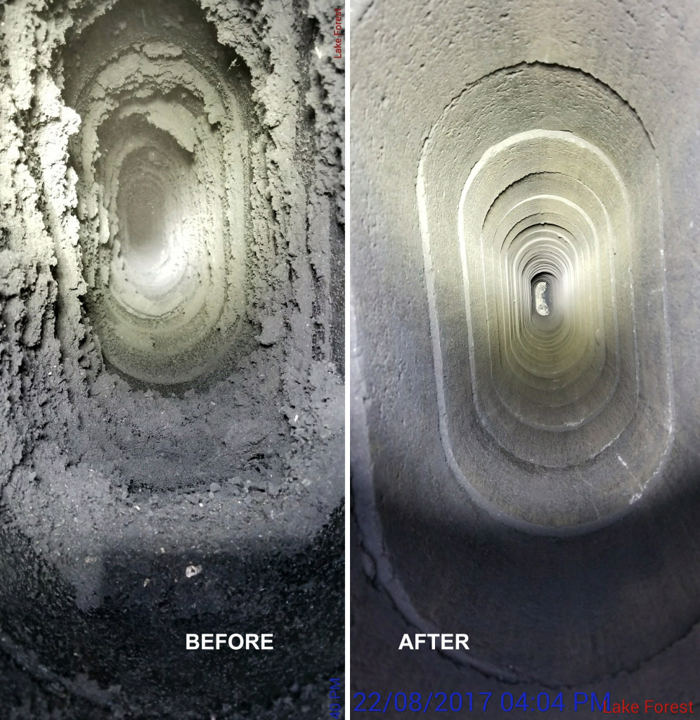 dirty chimney before & after pictures