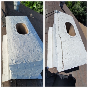 Chimney Crown Repair before and after