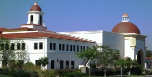 View of Laguna Hills Civic Center from the west, showcasing the city’s modern architecture and community hub.