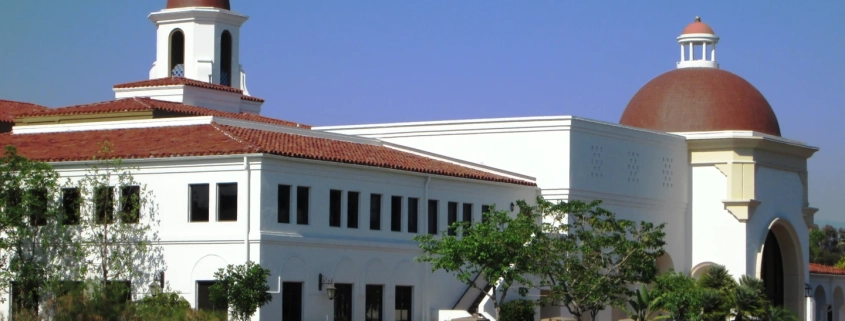 View of Laguna Hills Civic Center from the west, showcasing the city’s modern architecture and community hub.
