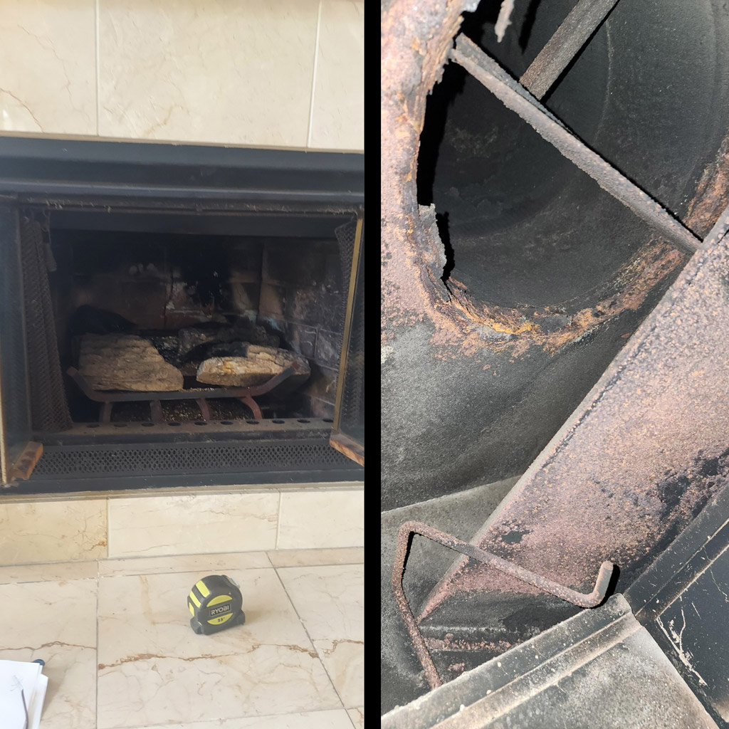 Cracked refractory panels can be a major safety hazard in the home. - Clean  Sweep Chimney
