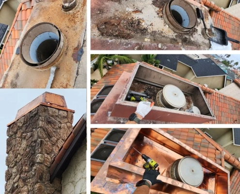 Before-after chimney repair Laguna Hills CA