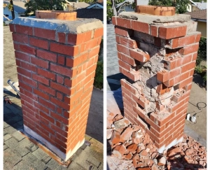 Smoke Chamber Repair before and after in Laguna Hills, CA