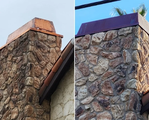 chimney cap patina in Laguna Hills, CA