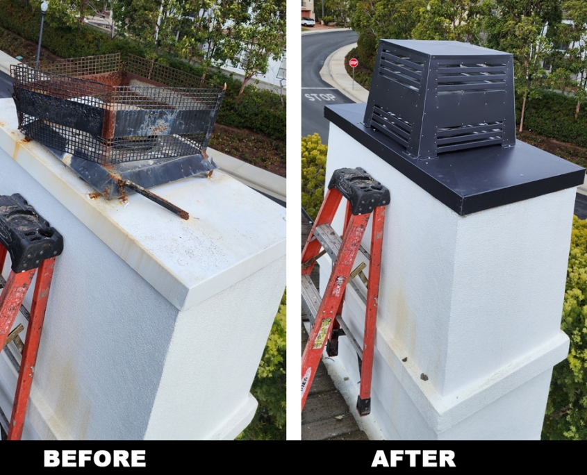 Repair of chimney cap