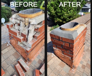 Rebuild of chimney and crown