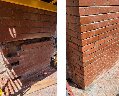 chimney repair before and after