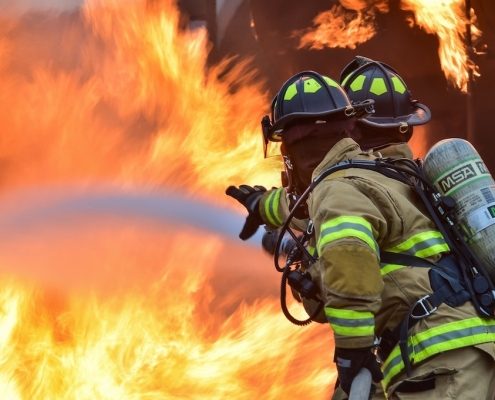 house fire, chimney
