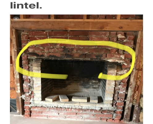 fireplace lintel