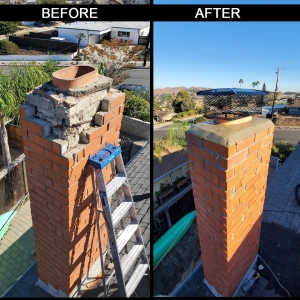 Masonry chimney repair