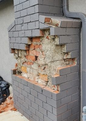 rebuild of lower part of chimney-1