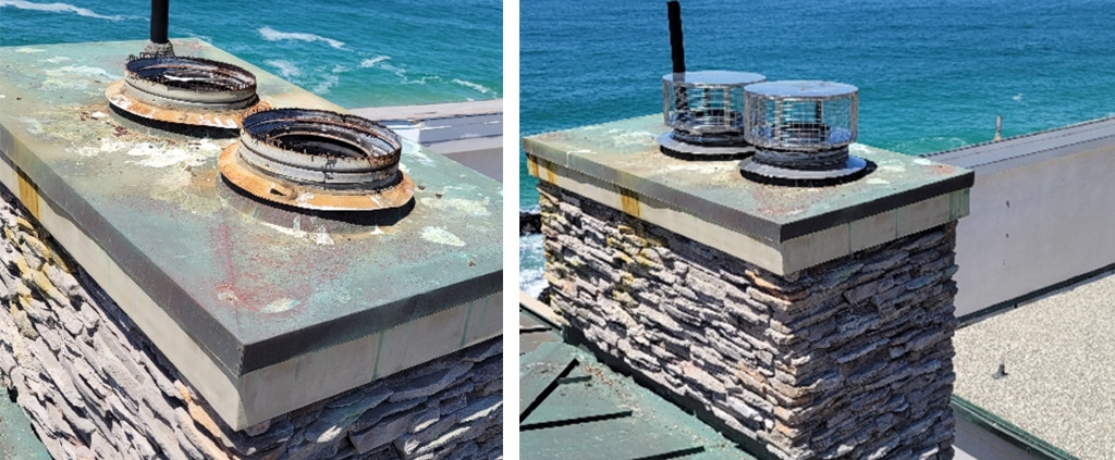 long beach rusted chimney caps